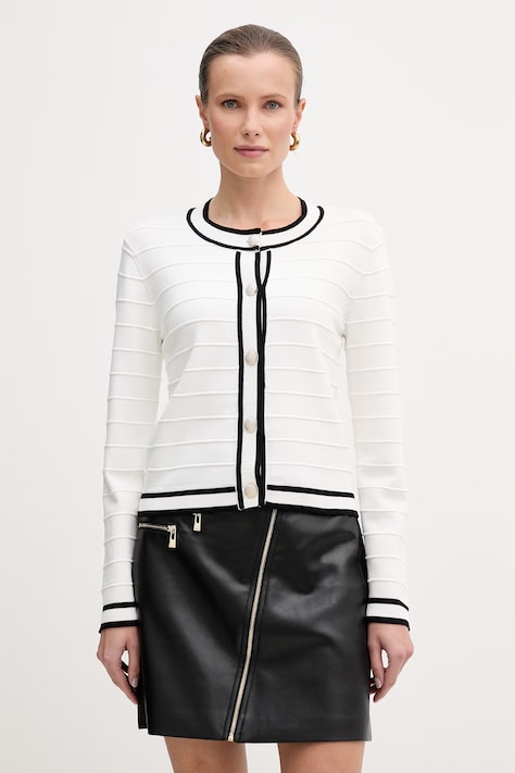 Morgan kardigan damski kolor biały lekki MLIO