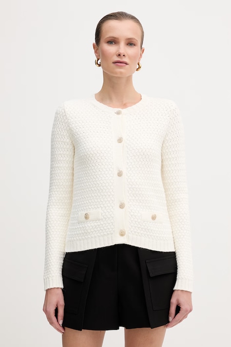 Morgan kardigan damski kolor beżowy MOMO