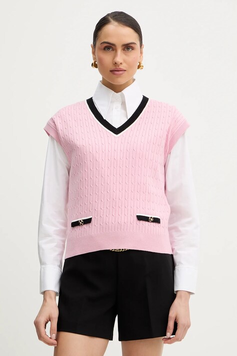 Morgan sweter damski kolor różowy MPRIVA