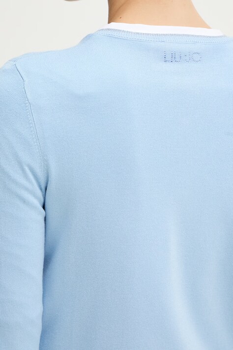 Liu Jo kardigan damski kolor niebieski lekki WA6280 MS49I