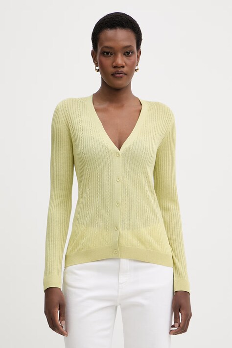 Liu Jo kardigan damski z wiskozy zielony WA6291 MS46J