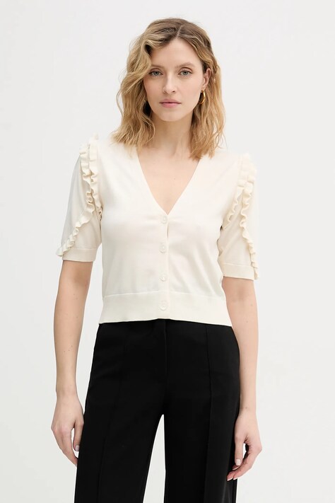 Marella kardigan TEGLIA damski kolor beżowy lekki 2613341104200