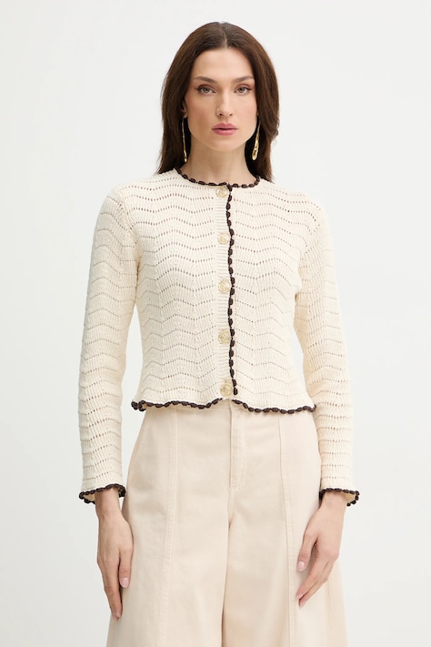 IBlues kardigan CESTINO damski kolor beżowy 2617341041200