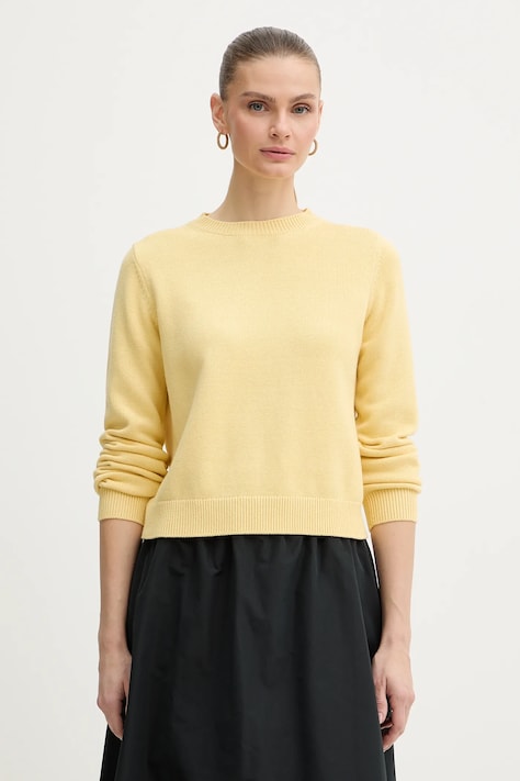 IBlues sweter z dodatkiem wełny LIRICA damski kolor żółty lekki 2617361041200