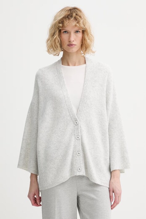 American Vintage kardigan z dodatkiem wełny damski kolor szary DAM19F