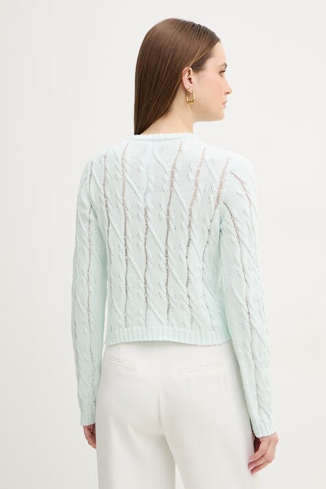 Twinset sweter damski kolor turkusowy 261TP3491