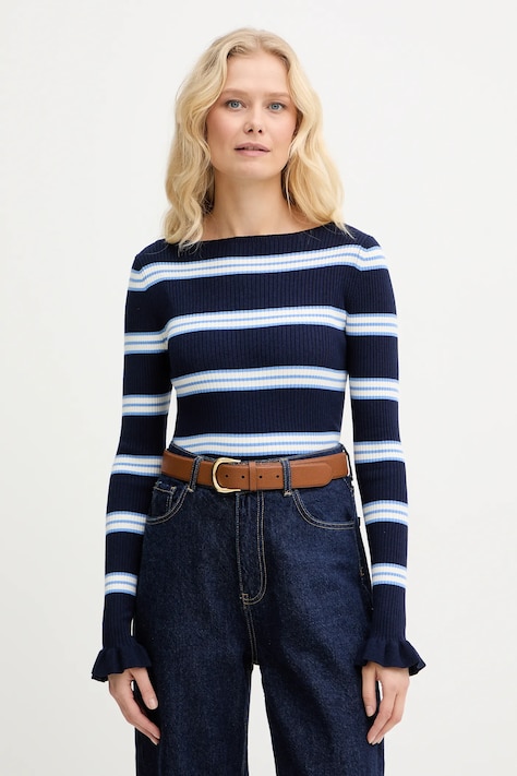 Twinset sweter damski kolor granatowy lekki 261TP3241