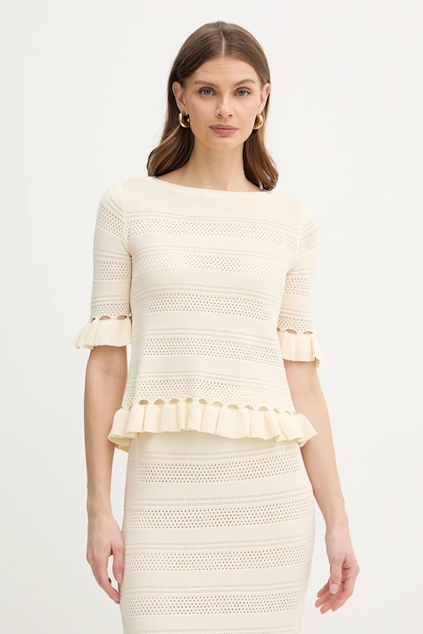 Halenka Twinset dámská, béžová barva, hladká, 261TP3082