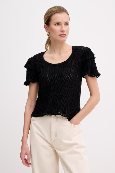 Twinset sweter damski bawełniany czarny 261TT3051