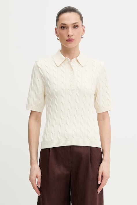 Gestuz sweter damski kolor beżowy lekki 10911086