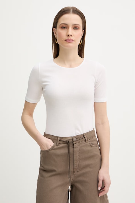 Fracomina bluzka damska kolor biały gładka FS26ST7008K420Q7