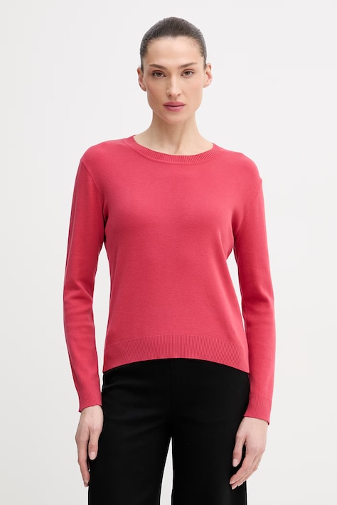 United Colors of Benetton pulover de bumbac culoarea roșu, light, 1C19D10FV