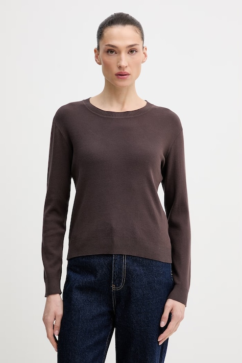 United Colors of Benetton pulover de bumbac culoarea maro, light, 1C19D10FV