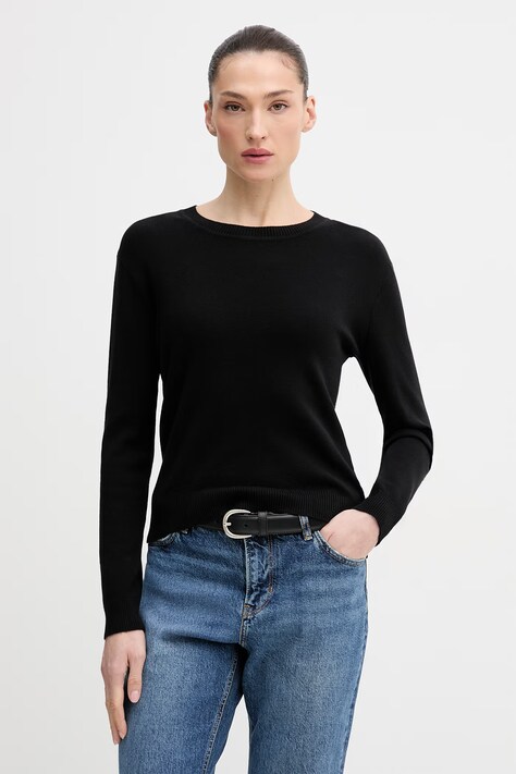 United Colors of Benetton sweter bawełniany damski kolor czarny lekki 1C19D10FV