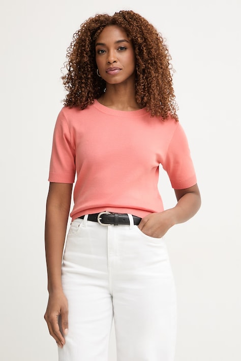United Colors of Benetton t-shirt γυναικείο βαμβακερό πορτοκαλί 1C19D10G2