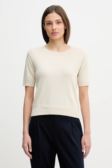 United Colors of Benetton t-shirt bawełniany damski kolor beżowy 1C19D10G2