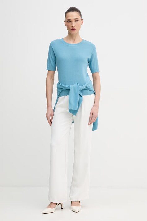 United Colors of Benetton t-shirt bawełniany damski kolor niebieski 1C19D10G2