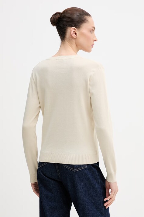 United Colors of Benetton sweter bawełniany kolor beżowy 1C19D403N