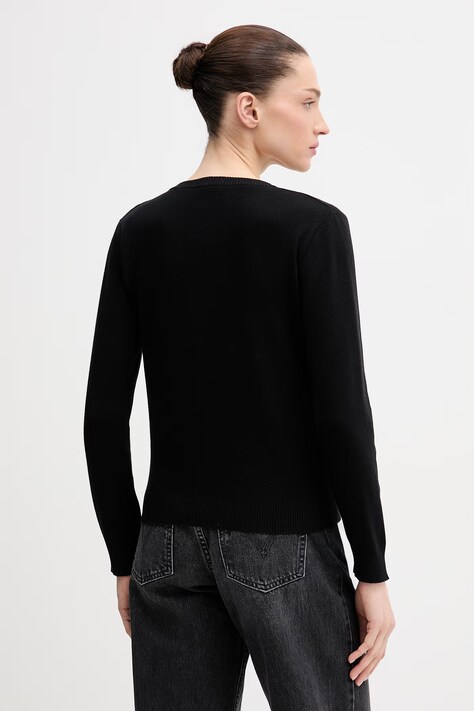 United Colors of Benetton kardigan bawełniany damski kolor czarny lekki 1C19D502P