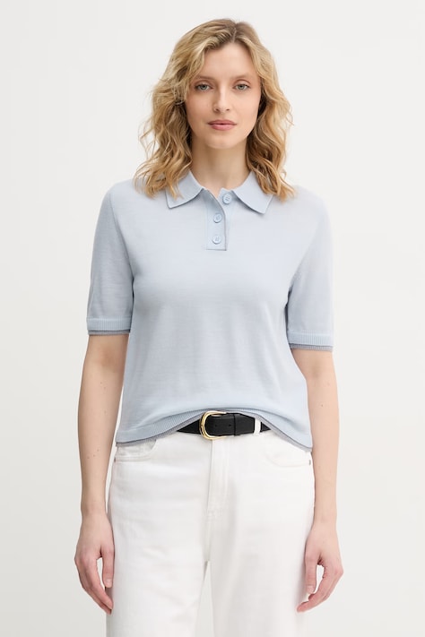 United Colors of Benetton Πόλο Γυναικείο μάλλινο μπλε 11AHD301J