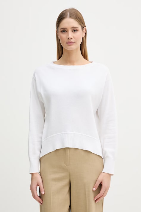 United Colors of Benetton sweter damski bawełniany biały 1C19D10FU