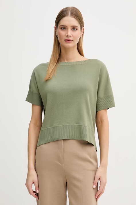 United Colors of Benetton sweter damski bawełniany zielony 1C19D10G3