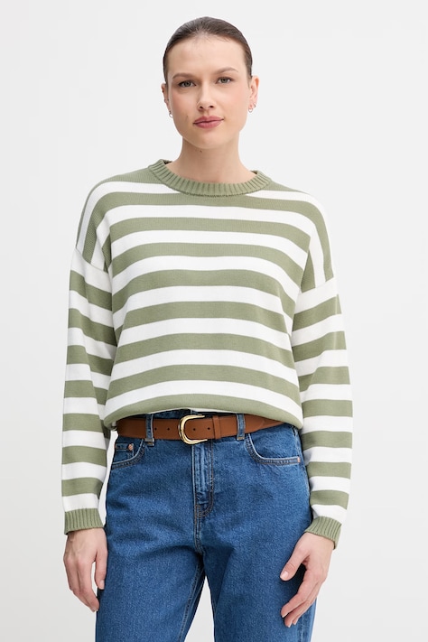 United Colors of Benetton пуловер дамски памучен зелен 1C94E10FZ