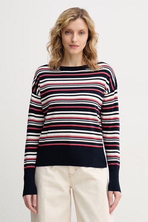 United Colors of Benetton sweter damski z wiskozą granatowy 1W2AD10GL