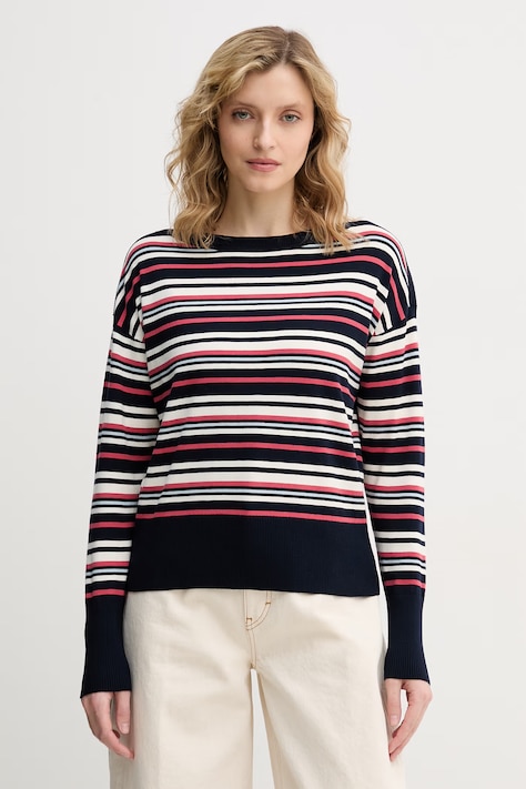 United Colors of Benetton sweter damski z wiskozą granatowy 1W2AD10GL