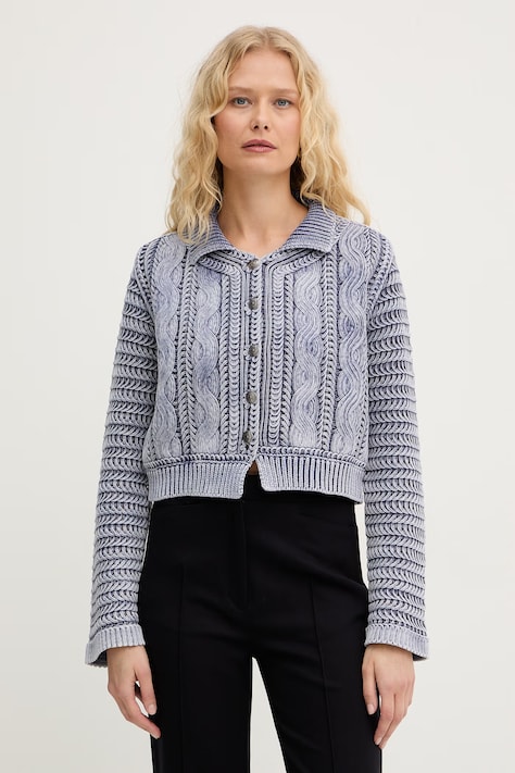 Pinko kardigan damski bawełniany fioletowy 106858 A3BA