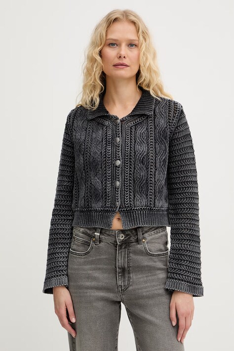 Pinko kardigan damski bawełniany szary 106858 A3BA