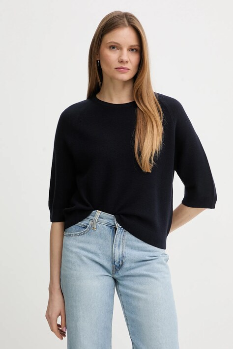 Marc O'Polo sweter bawełniany damski kolor granatowy 5000008090