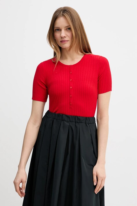 Marc O'Polo sweter damski kolor czerwony lekki 5000008102