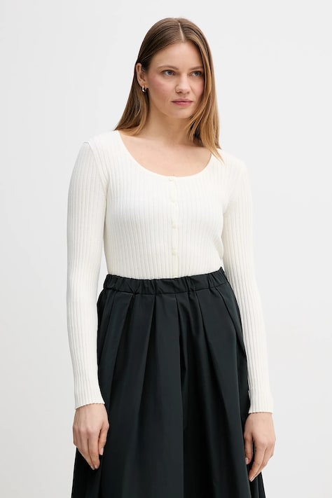 Marc O'Polo kardigan damski kolor beżowy lekki 5000009610