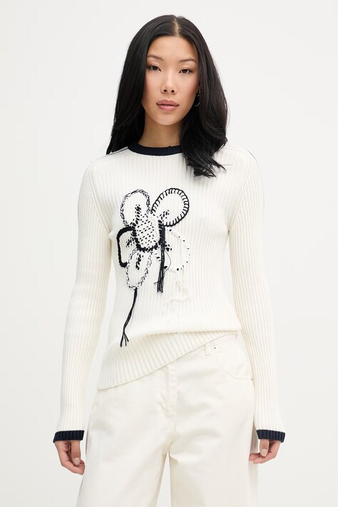 Iceberg sweter damski bawełniany beżowy A009 7604