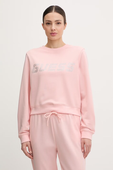 Guess bluza damska SILVY różowa V6GQ13 K3091