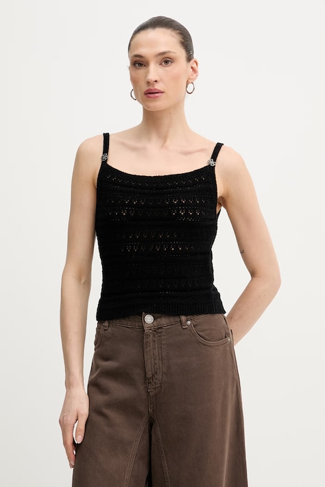 Guess top damski RIVER czarny W6GR11 Z0593