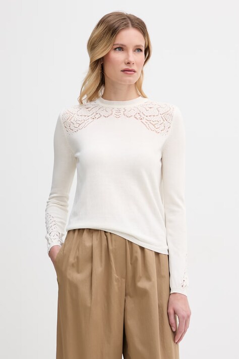 Max&Co. sweter damski bawełniany MCONATALE beżowy 2616361033200