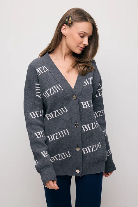 Bizuu kardigan bawełniany KYLE damski kolor szary KYLE SZARY