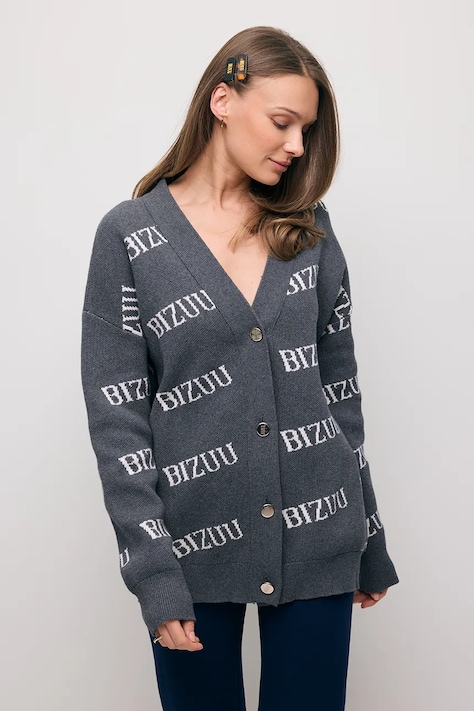 Bizuu kardigan bawełniany KYLE damski kolor szary KYLE SZARY