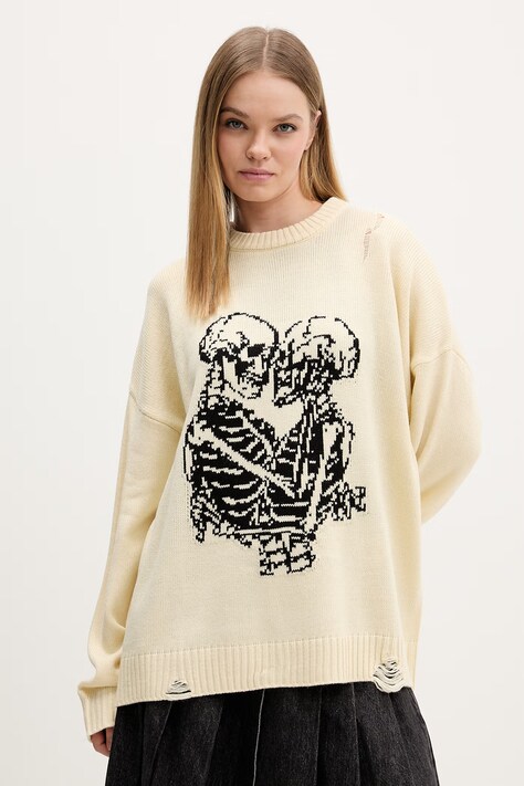 The Ragged Priest sweter damski kolor beżowy RPHL251021KW