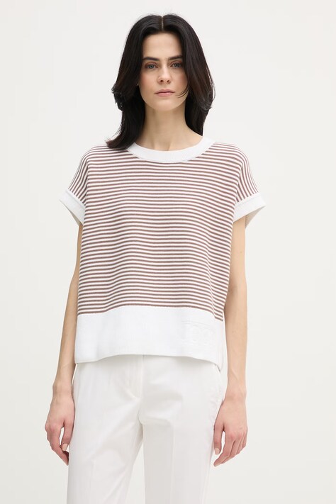 Joop! sweter bawełniany damski kolor brązowy 30101908