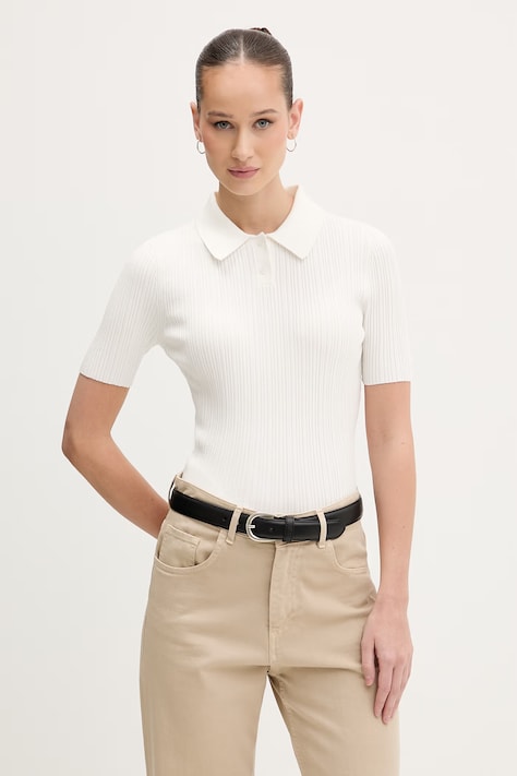 HUGO polo damskie Sareplette beżowe 50557771