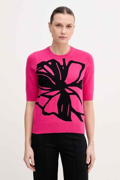 Dkny sweter damski kolor różowy lekki P5ASDU83