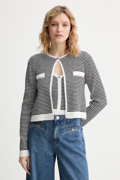 Karl Lagerfeld cardigan pentru femei IKON negru B2W18015