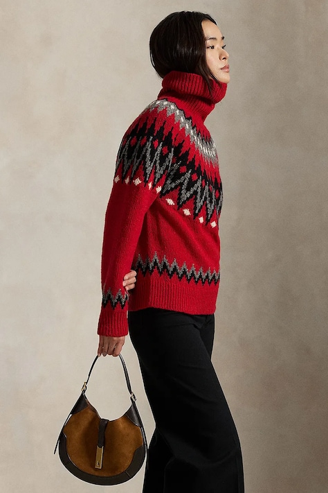 Polo Ralph Lauren golf damski wełniany czerwony 211978318