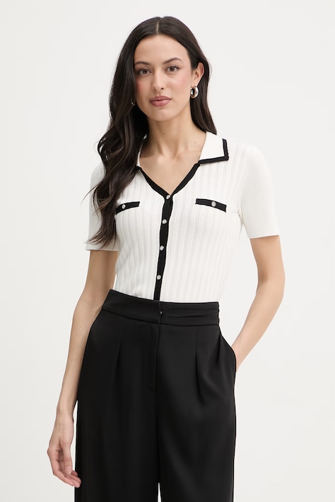 Morgan Kardigan damski z wiskozy Beżowy MTONIZA