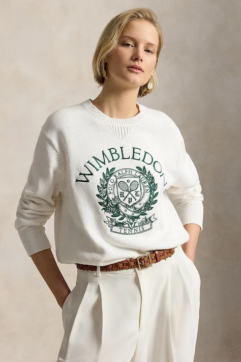 Polo Ralph Lauren sweter damski bawełniany beżowy 211B15807