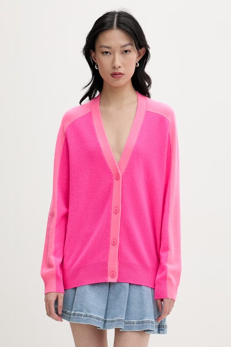 From Future kardigan damski kaszmirowy różowy WPC03526