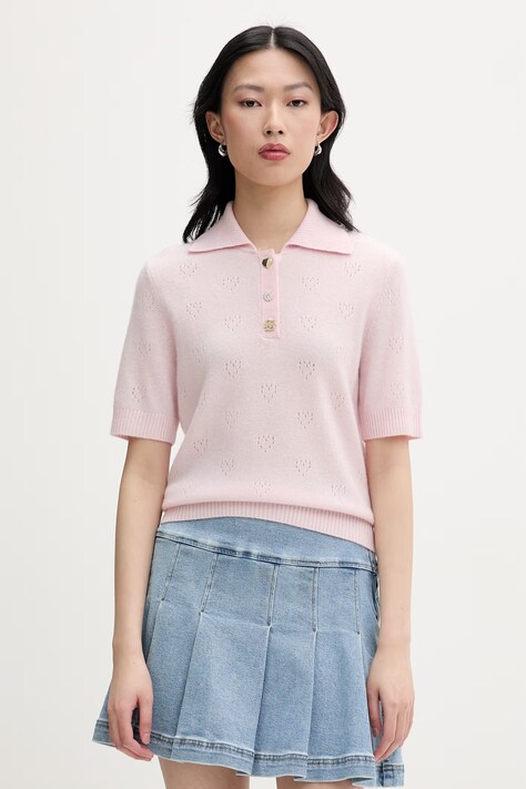 From Future polo swetrowe damskie kaszmirowe różowe WPP03727